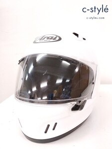 J660 [人気] Arai アライ フルフェイス 55.56cm ホワイト XD 製造年月日 2018/04/03 バイク用品 | G★