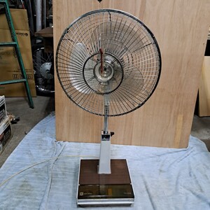 ナショナル National F 30MG デラックス 扇風機 中古 レトロ アンティーク AC100V ELECTRIC FAN 4 SPEED ブレードはヒビ無し 1960s 70s