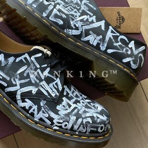 コムデギャルソン COMME des GARCONS 青山限定 青山オリジナル Dr.Martens ドクターマーチン 3ホール 1461 CDG メッセージ ペイント UK9 28