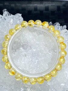 即決 0219k849 極美品★【30A蓮花雕刻入りアンバー（琥珀）】★ ブレス 8mm（新品）