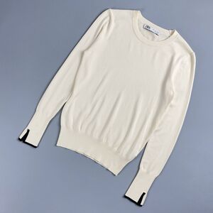 美品 ZARA ザラ 袖デザインニットプルオーバー 長袖カットソー トップス レディース ベージュ サイズS*RC1372