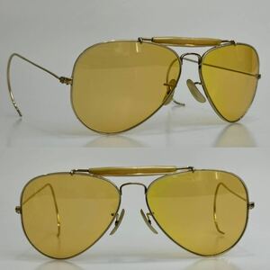 70s Vintage B&Lレイバン★アウトドアーズマン 58㎜ アンバーマチック 調光★ビンテージ ボシュロム ティアドロップ USA ray-ban 