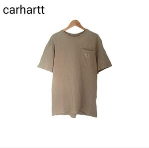 carhartt　Tシャツ　胸ポケット　ワンポイント　US古着　Sサイズ