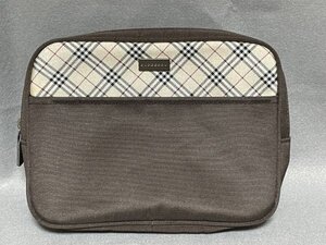 ★ Burberry バーバリー ★ ポーチ 化粧ポーチ ミニバッグ ブラウン × ノバチェック ■ 松1307 三