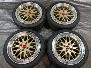 ★ MINI R57 クーパーS コンバーチブル BBS LM LM242 ゴールド系 ホイール 17×7.0J＋48 PCD100 [47OA11]