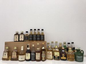 スコッチ ウイスキー等 ミニボトル 27本セット バランタイン ホワイトホース ジャックダニエル シーバスリーガル Scotch Whisky 古酒