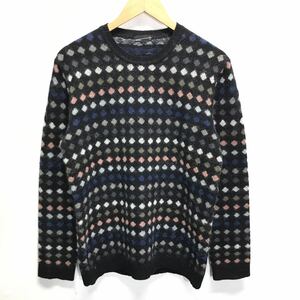 ☆美品☆【LAD MUSICIAN】 ラッドミュージシャン セーター ドット 水玉 ニット モヘヤ カシミヤ キレイめ ブラック メンズ 44 /Y5560ii 