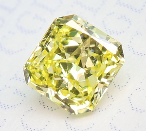 【１００円～】0.325ｃｔ 天然ダイヤ FANCY YELLOW（ナチュラルカラー）SI1 SQ