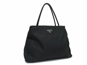 1円 PRADA プラダ テスートナイロン ハンドバッグ トートバッグ レディース ブラック系 FE1421