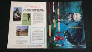 【昭和レトロ 洋書】『SHAKESPEARE(シェイクスピア)FISHING TACKLE CATALOG(カタログ)1967年 カタログ』リール/ロッド/ライン掲載