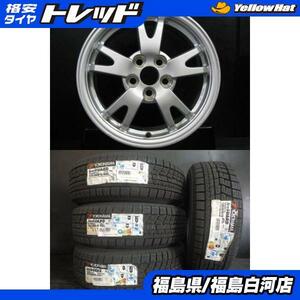 【 シエンタ 170系 】 新品冬タイヤ 185/60R15 ヨコハマ ice GAURD IG60 ＆ 中古 トヨタ純正 6.0J-15 +45 5H100 純正流用 装着 白河