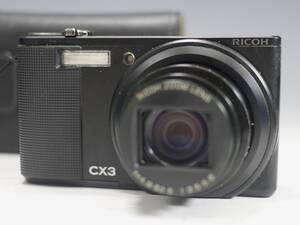 ◆RICOH【CX3】約1000万画素・光学10.7倍 コンパクトデジカメ ブラック USED品 リコー 