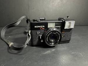 ★コレクター必見！！ KONICA C35 EF コニカ フィルムカメラ ブラック ジャンク 一眼 ビンテージ 38㎜ F2.8 レンズ 撮影機器 レトロ Z357