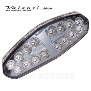 Valenti Moto LEDテールランプ KAWASAKI ER-6f 2010～2011 クリア／クローム カプラーオン 1年保証 (MTK-0965R-CC)