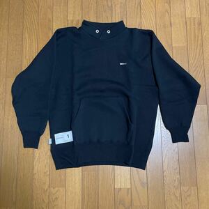 20AW DESCENDANT Ron Herman ROO STAND COLLAR SWEATSHIRT サイズ1 SMALL BLACK ディセンダント スウェット ロンハーマン