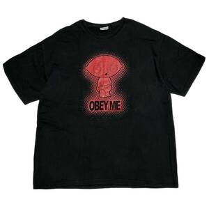 希少【Y2K ビンテージ 2000s FAMILY GUY ファミリーガイ STEWIE ステューウィー OBEY ME Tシャツ XL 】 アメリカ USA 90s FOX カートゥーン