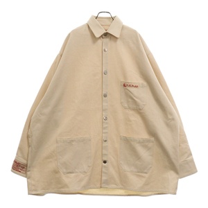 RAF SIMONS ラフシモンズ 20SS BIG FIT DENIM SHIRT 201-248 ビッグシルエット デニムシャツジャケット アイボリー