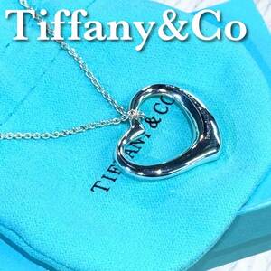 ☆新品磨き 袋付き☆ Tiffany&Co. ティファニー オープンハート ハート ネックレス ミディアム SV925 シルバー アクセサリー