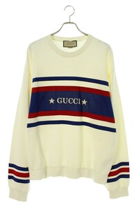 グッチ GUCCI 23SS 746988 XJFK1 サイズ:XL ロゴエンブロイダリークルーネックスウェット 中古 BS99