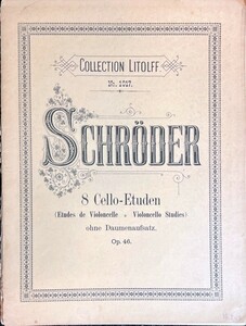 シュレーダー 8 Cello-Etuden (チェロ)輸入楽譜 Karl Schrder 洋書