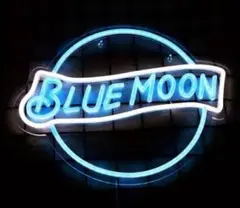 クラフト ビール Blue Moon看板 Bar 居酒屋 酒 ネオン サイン