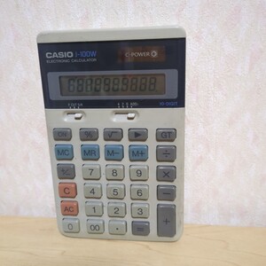 送料無料 J-100W　 CASIO 電卓 動作確認済　 カシオ 計算機