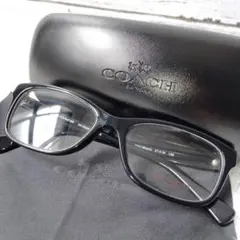 【美品】コーチ アイウェア 黒縁メガネ HC6089F ブラック ケース付き
