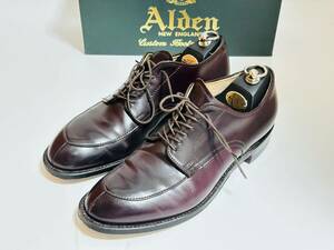 ★美品★ ALDEN オールデン US9D 27cm Vチップ 54321 コードバン #8 バーガンディ