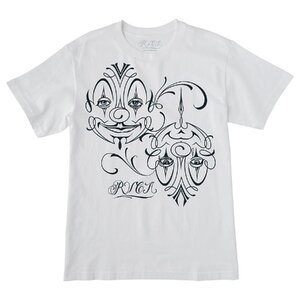 MISTER CARTOON X RVCA BALANCE CLOWNS TEE WHITE L ミスターカートゥーン ルーカ バランス クラウン ピエロ Tシャツ ホワイト コラボ 白