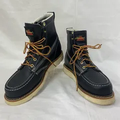 Thorogood ソログッド ブーツ ショートブーツ 6 MOC TOE black HANTING BOOTS MADE IN USA オイルドレザー 9/27cm