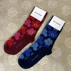 新品・タグ付き♪  マリメッコ marimekko ソックス2足セット　ウニッコ