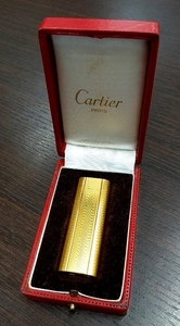 #16408 火花確認済【 Cartier ゴールド ガス ライター 】カルティエ / 喫煙具 / ケース付 / 嗜好品 / 現状品 /