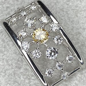 ☆田崎真珠（現TASAKI）　K18WG　ダイヤモンド（0.26ct　0.60ct）　ペンダントトップ