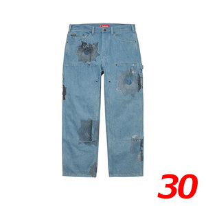 ★新品★Supreme Nate Lowman Double Knee Painter Pant Denim 30 シュプリーム×ネイト・ロウマン