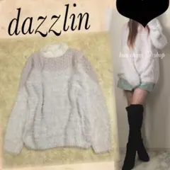 dazzlin♡ハート切替シャギーニットチュニック