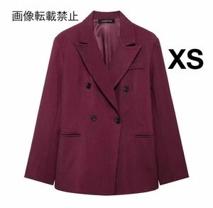 vintage ヴィンテージ レトロ ダブル テーラードジャケット ブレザー アウター XSサイズ レディース★ZARA 好きな方に★秋冬新作 新品★