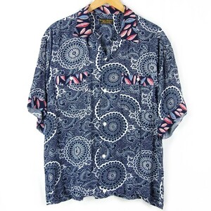 ■J.S HOMESTEAD JS ホームステッド / CRAZY PATTERN BOWLING S/S / メンズ / 総柄 クレイジーパターン 半袖 ボーリングシャツ size L