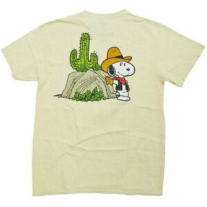 海外正規ライセンス Peanuts Snoopy Cowboy Graphic Tee Tシャツ 半袖 ピーナツ スヌーピー カウボーイ アイボリー/M