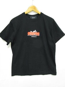 【送料込】 Account アカウント Tシャツ ブラック 黒 ロゴ消しペンキプリント 綿 パロディTシャツ size表記なし 大人フェミニン/962878