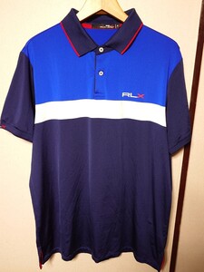 「RLX RALPH LAUREN RYDER CUP 2014 ポロシャツ M」ラルフローレン ライダーカップ ポリエステル ストレッチ