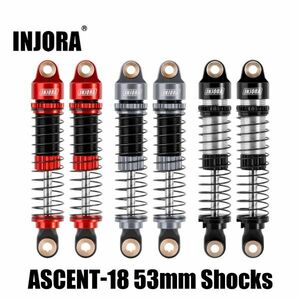 INJORA 53/59MM ネジ式 ショックアブソーバー オイルダンパー 1/18 RC クローラー Red S22d7003734855