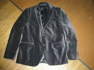 154-67♂：ZARA MAN ザラ TAILORED FIT　注文仕立て　ベルベット　フォーマル　テーラードジャケット　size.　M~L　色.黒