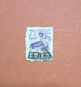 【コレクション処分】オランダ領東インド（使用済）スマトラ 大日本 黒加刷 7 1/2CENT