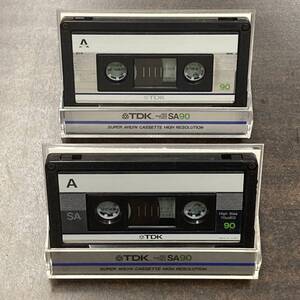 0215BT TDK SA 90分 ハイポジ 2本 カセットテープ/Two TDK SA 90 Type II High Position Audio Cassette