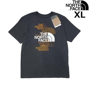 売切り【正規新品】THE NORTH FACE◆BOYS S/S GRAPHIC TEE 半袖 Tシャツ US限定 ハーフドームロゴ アウトドア(XL)グレー 240517-10