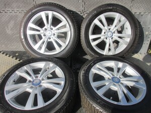 極上冬用!!ヤナセ EURO forsch H793 ベンツ キャップ付 超バリ溝 x-ice 225/55R17 Eクラス C238 W213 W212 S213 W206 SL AMG に