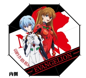 ◆ EVANGELION EMBOSSED UMBRELLA レイ＆アスカ 傘 J’sプランニング ヱヴァンゲリヲン パラソル 送料無料 ◆