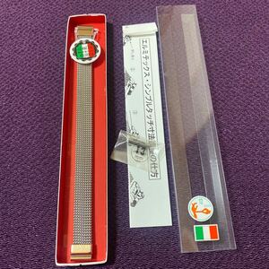 イタリア製　シルバーチェーン時計ベルト　エルミテックス　13mm 定価8000円　　伸縮 銀色 腕時計 交換用ベルト