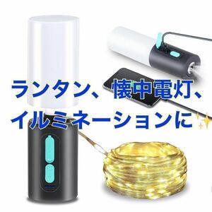 【3WAY】LEDライト LEDランタン 懐中電灯 アウトドア 防水 防塵 type-c イルミネーション USB充電 防災グッズ 災害対策