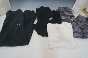 １円～【まとめて４着】NIKE　ナイキ　ボトム ジャージ S２枚 メンズ 1枚　長袖Tシャツ レディースM１枚　　　4-14-192　